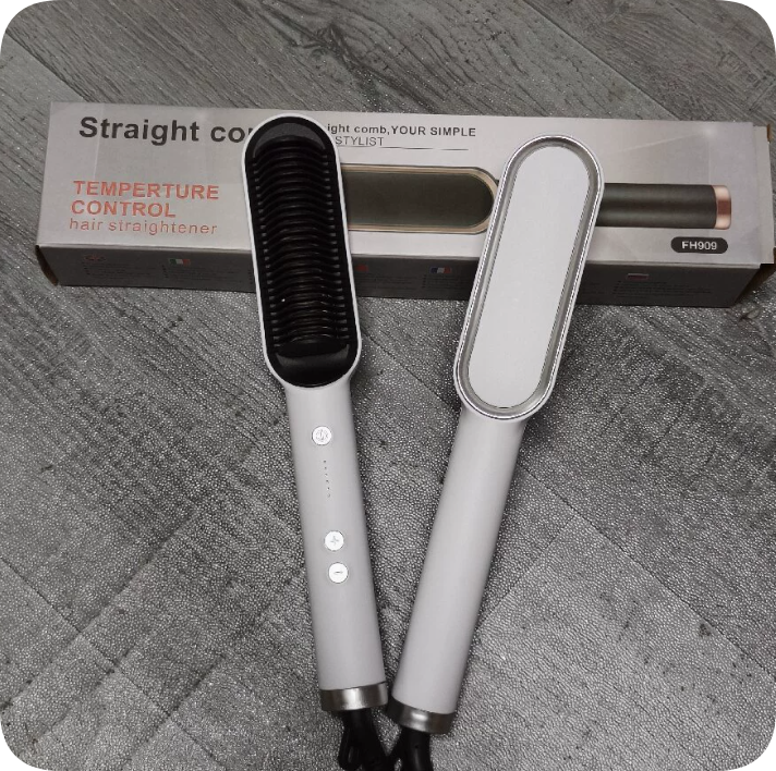 Dual-Use Horn Comb for Straightening and Curling Hair